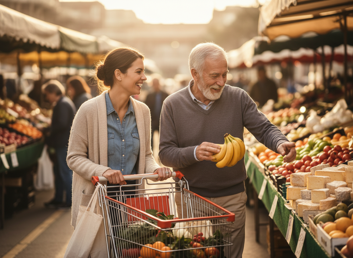 Firefly_Gemini Flash_Einkaufen mit einem Senior 292272