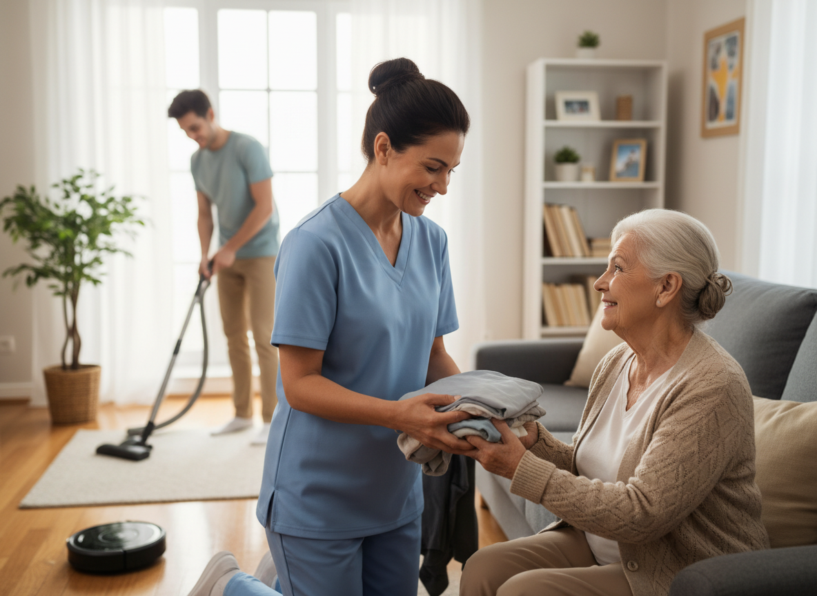 Firefly_Gemini Flash_Unterstützung im Haushalt mit einem Senior 292272